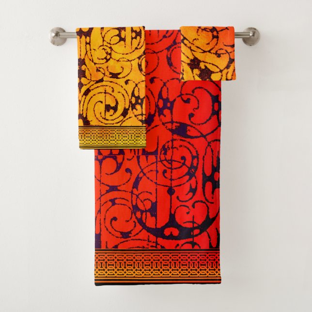 Fiore Bronce Towel Set (Insitu)