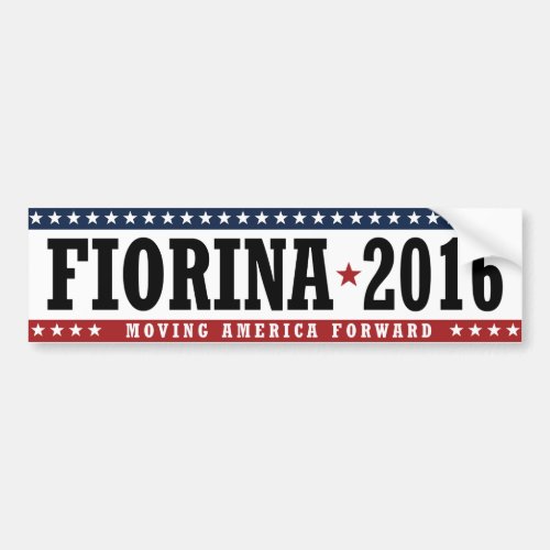 Fiorina 2016 Moving America Forward Bumper _png Bumper Sticker