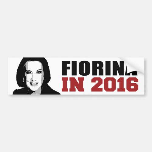 Fiorina in 2016 Bumper _png Bumper Sticker