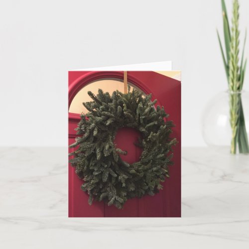 Fir Abies wreath card