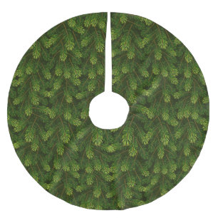 Fir/Pine Branches Brushed Polyester Tree Skirt