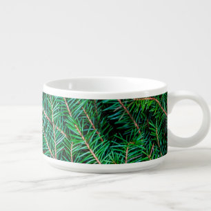 Fir tree branch bowl