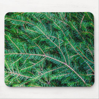 Fir tree branch mouse pad