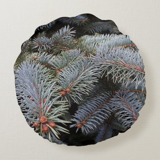 fir tree buds round pillow (Back)