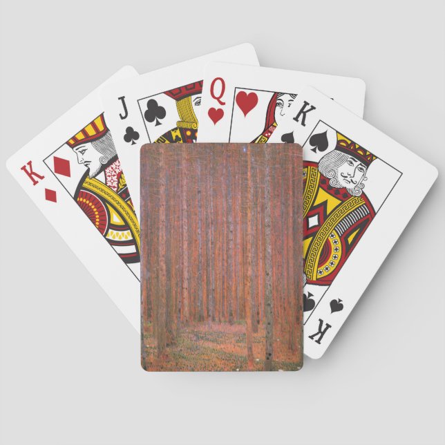 Fir Tree Forest (by Gustav Klimt) Poker Cards (Back)