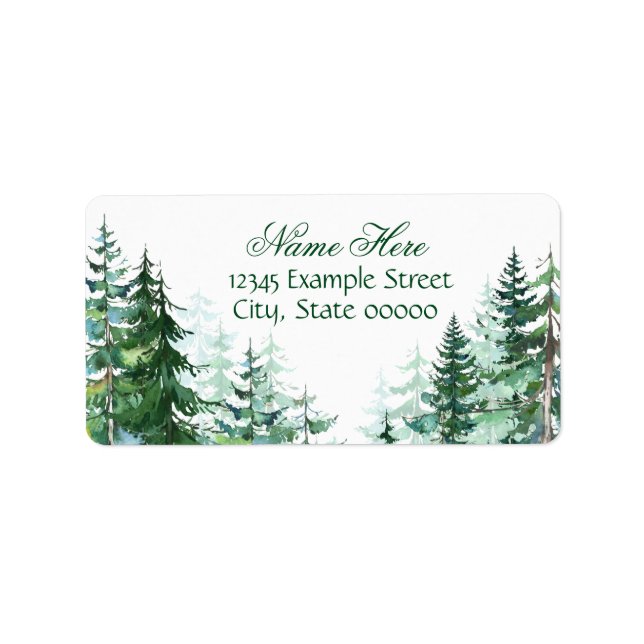 Fir Tree Return Address Label (Front)