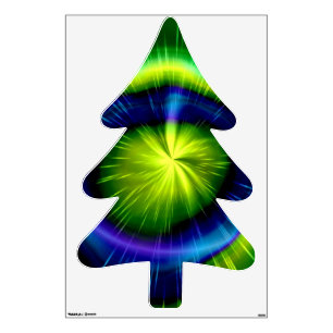 Fir tree with cool light colors wall decal