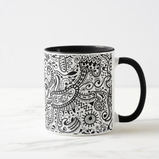 "Fira" Mug, Black on White Mug