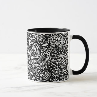 "Fira" Mug, White on Black Mug