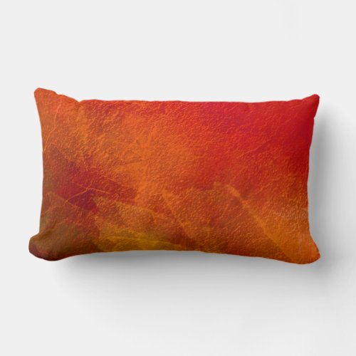 Fire _ Abstract Art in Orange Yellow Red Lumbar Pillow