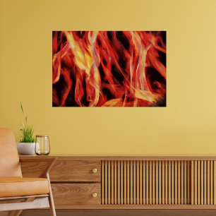 Fire Abstract Flame Hot Look Art Poster