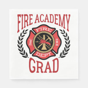 Fire Academy Grad Graduation Napkins