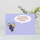 Fire Academy Graduation Party Invitation Fireman (Standing Front)