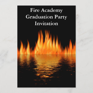 Fire Academy Graduation Party Invitation Fireman
