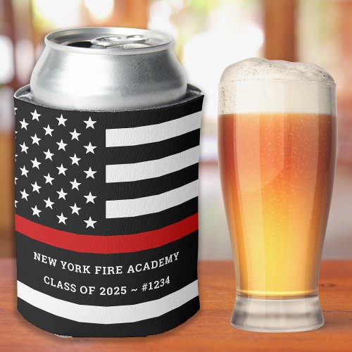 Fire Academy Graduation Thin Red Line Can Cooler