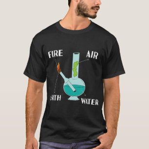 Fire Air Earth Water All Elements In One Bong T-Shirt