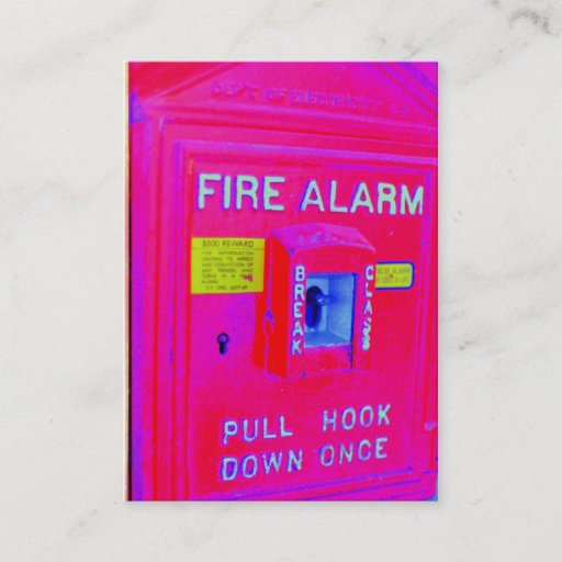 Customizable Fire Alarm Business Card