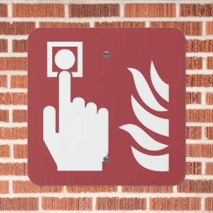 Fire Alarm Button Safety Sign