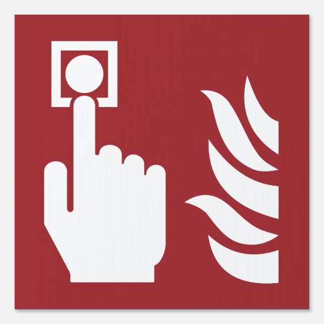 Fire Alarm Button Safety Sign (Front)