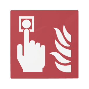 Fire Alarm Button Safety Sign