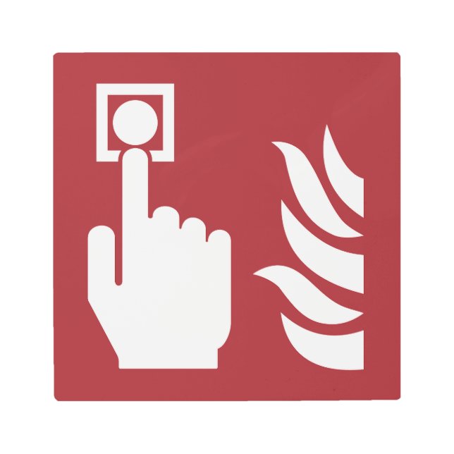 Fire Alarm Button Safety Sign (Front)