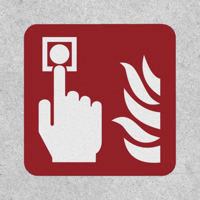 Fire Alarm Button Safety Sign Patch (Front)