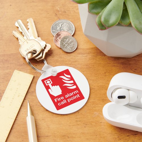 Fire Alarm Call Point Sign Keychain