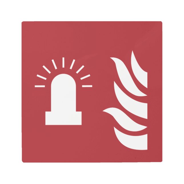 Fire Alarm Flashing Light Safety Sign (Front)