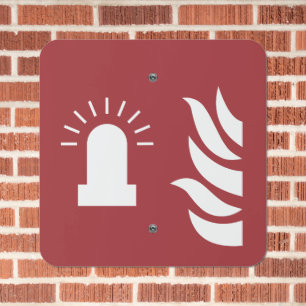 Fire Alarm Flashing Light Safety Sign