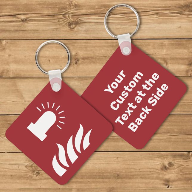 Fire Alarm Flashing Light Safety Sign Keychain (Creator Uploaded)