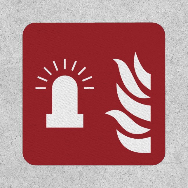 Fire Alarm Flashing Light Safety Sign Patch (Front)