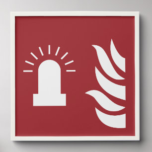 Fire Alarm Flashing Light Safety Sign Peel And Stick Photo Tile