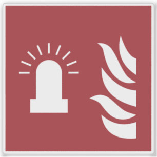 Fire Alarm Flashing Light Safety Sign Sticker