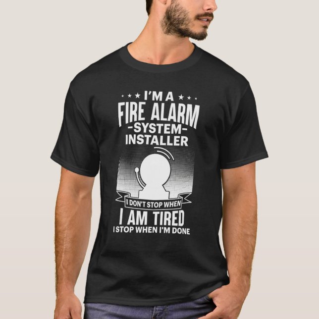 Fire Alarm Installer Systems Technician House Dete T-Shirt (Front)
