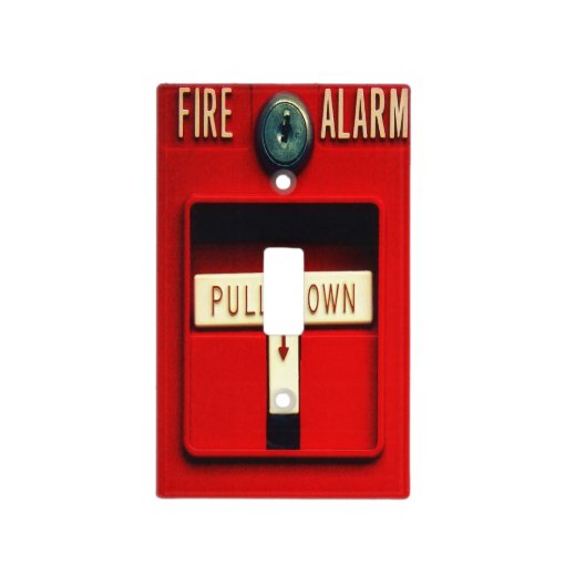 Fire alarm light switch cover Zazzle