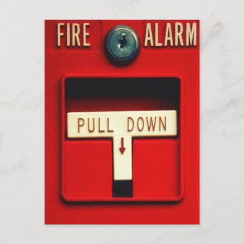 Fire Alarm Postcard by jahwil at Zazzle