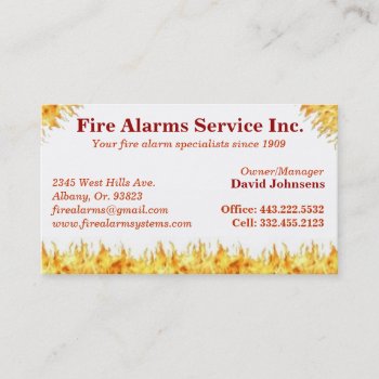 Fire Alarm System Repair Extinguisher Card by crystaldream4u at Zazzle