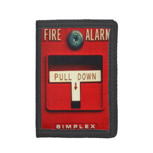 Fire alarm tri-fold wallet