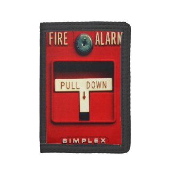 Fire Alarm Trifold Wallet by jahwil at Zazzle