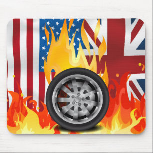 Fire, Alloy UK US Mouse Pad