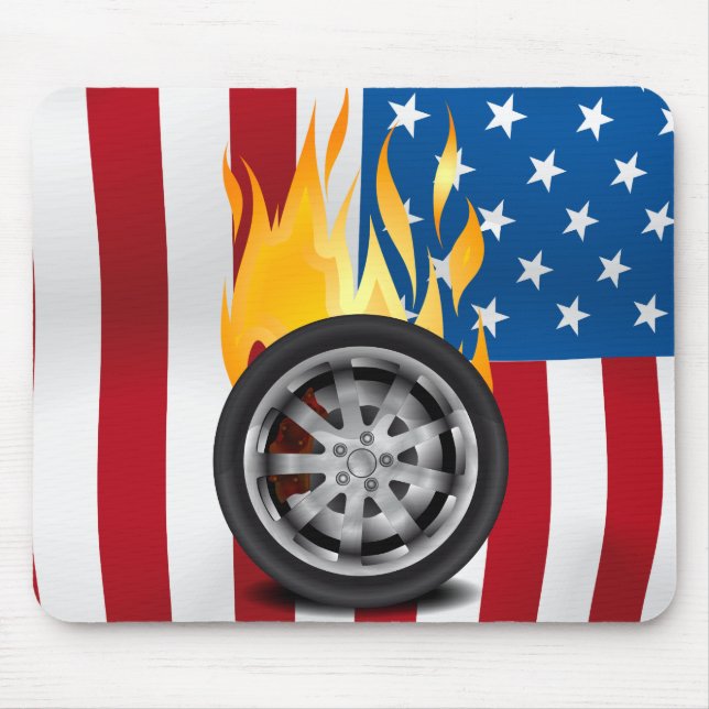Fire, Alloy - USA Mouse Pad (Front)