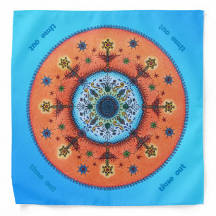 Fire Altar Mandala Bandana / Kerchief/ Neckerchief