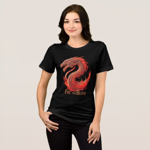 Fire and blood  Tri_Blend shirt