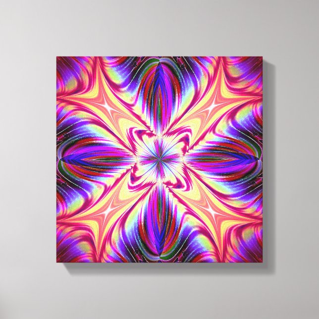 Fire and Feather Wrapped Canvas Print (Front)