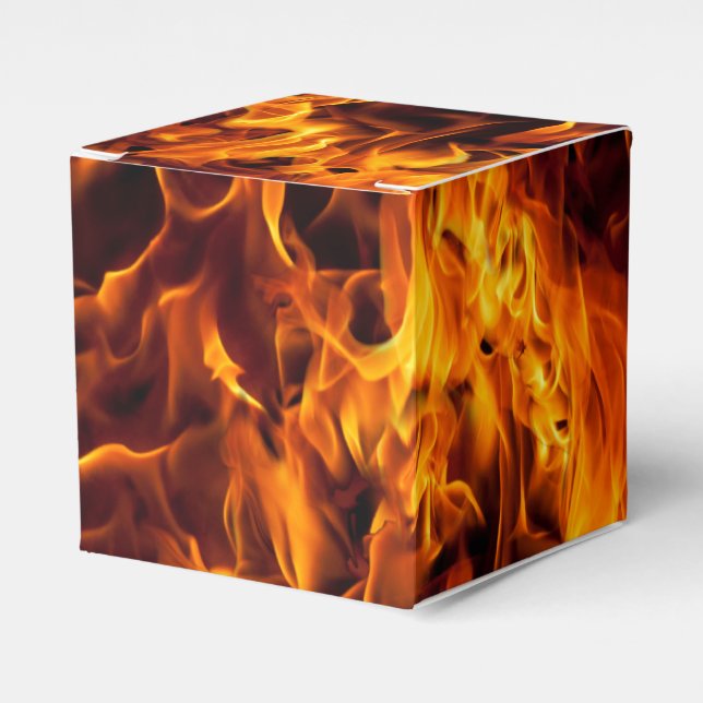 Fire and Flame Pattern Favor Boxes (Front Side)