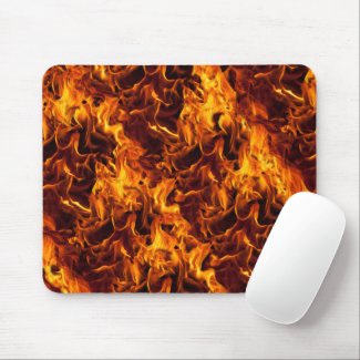 Fire and Flame Pattern Mouse Pad