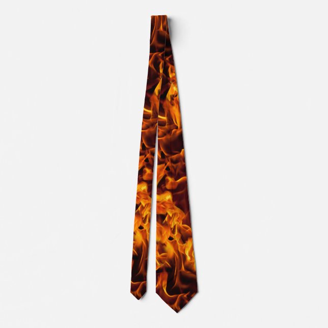 Fire and Flame Pattern Neck Tie (Back)