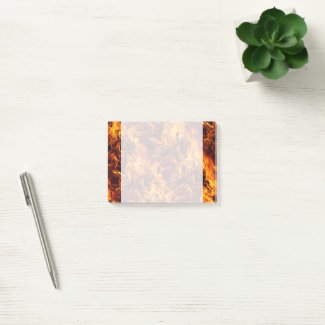 Fire and Flame Pattern Post-it Notes