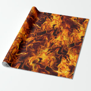 Fire and Flame Pattern Wrapping Paper