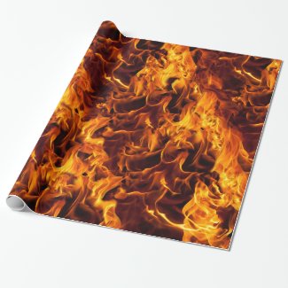 Fire and Flame Pattern Wrapping Paper